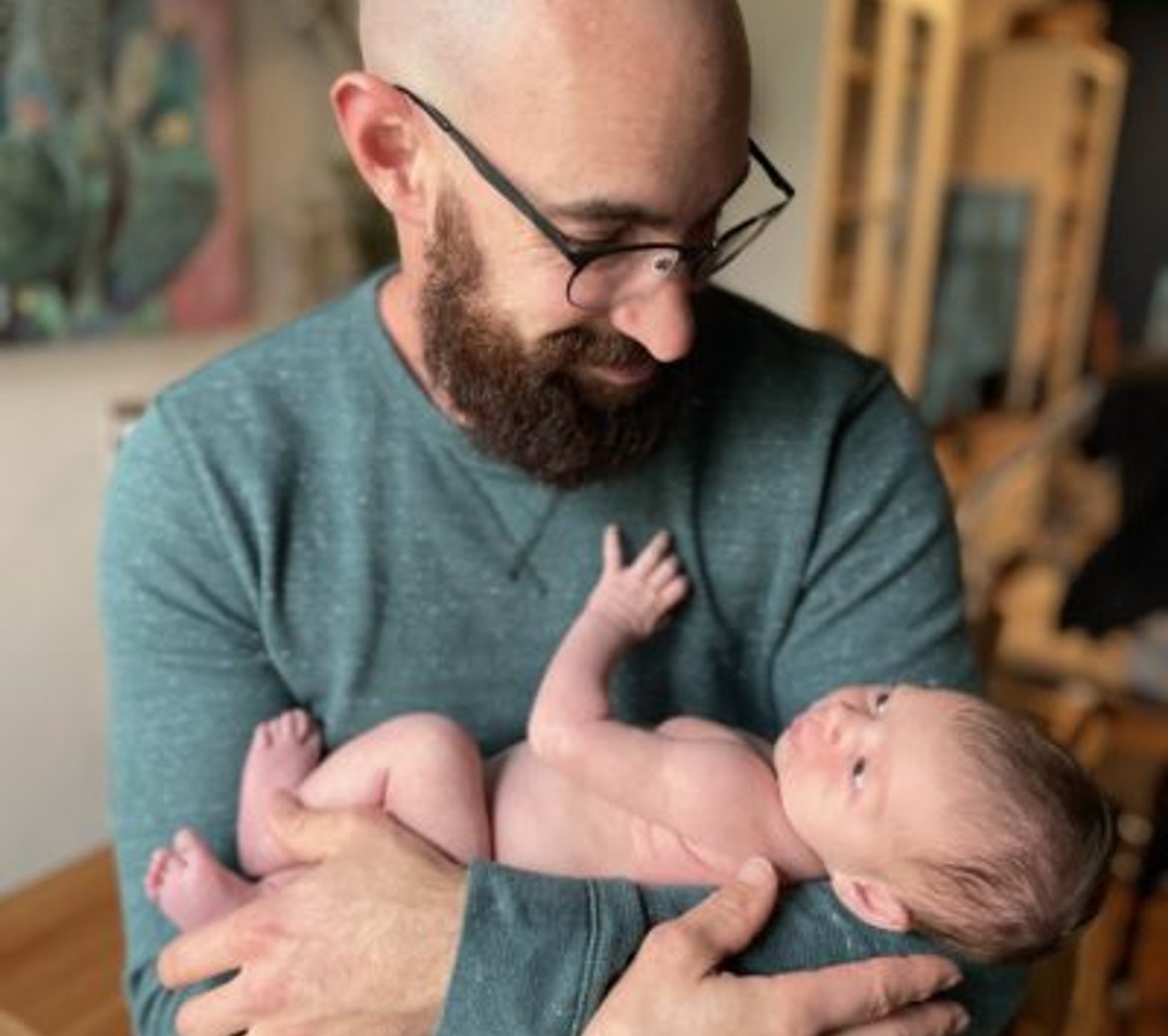 Father with baies