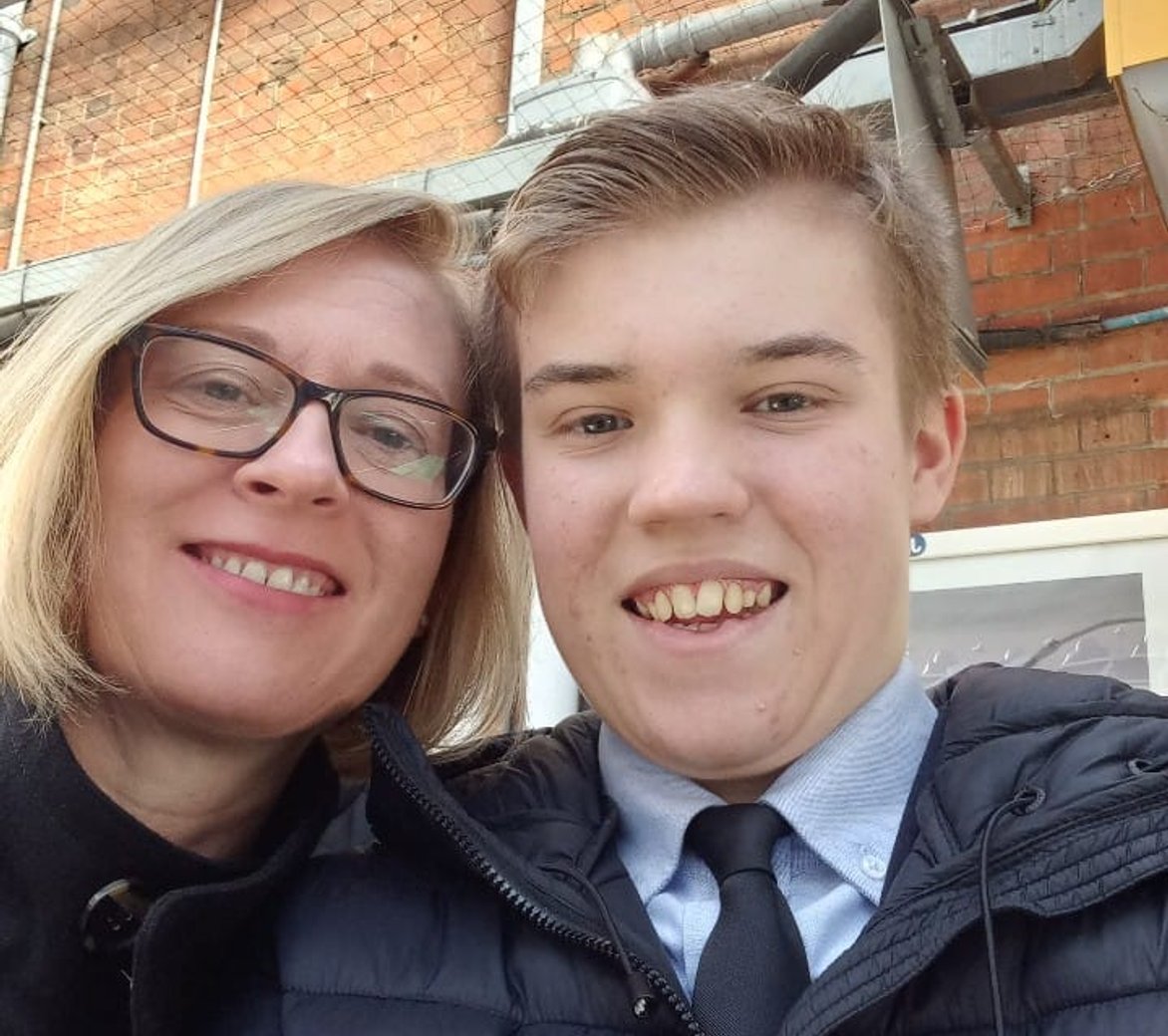Mom with son