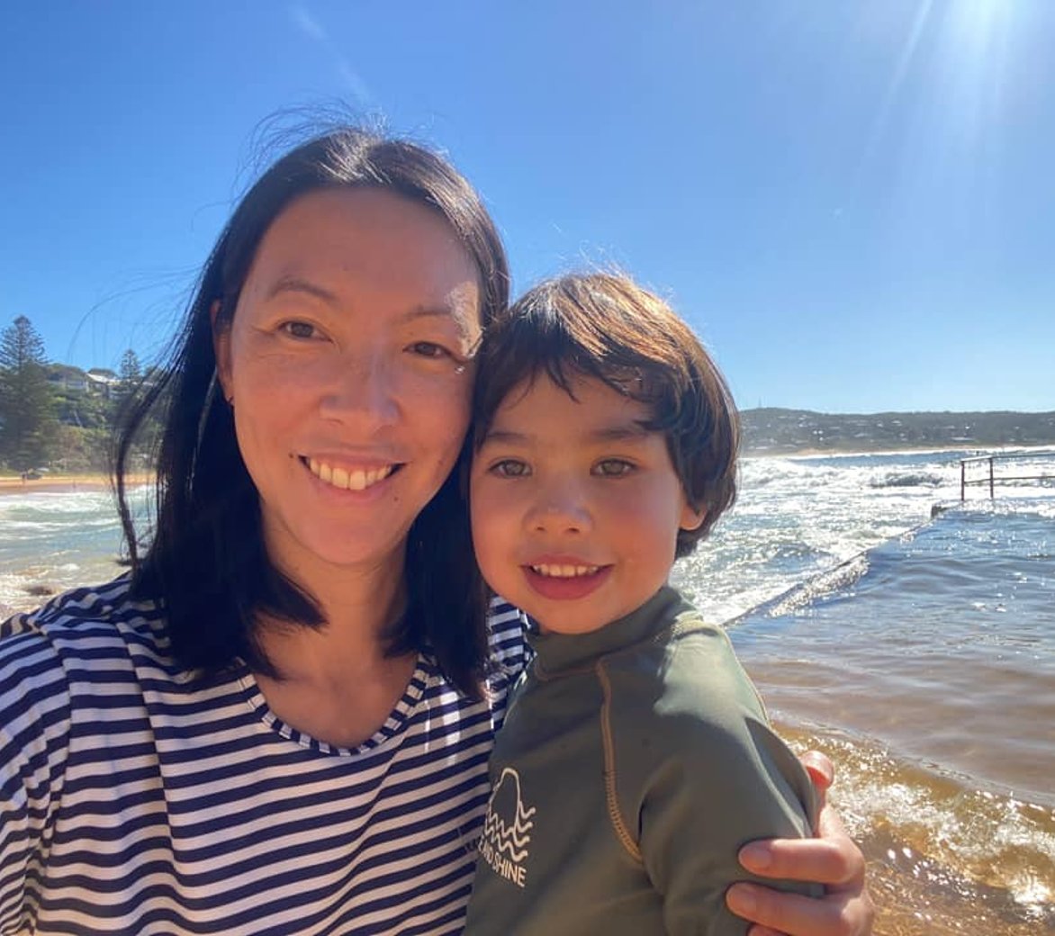 Mom with son