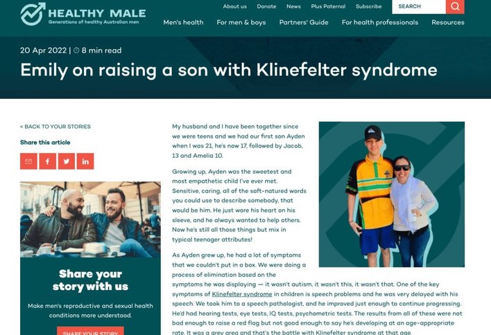 Raising a son with Klinefelter syndrome