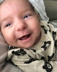 Baby Eli smiling with Klinefelter XXY syndrome